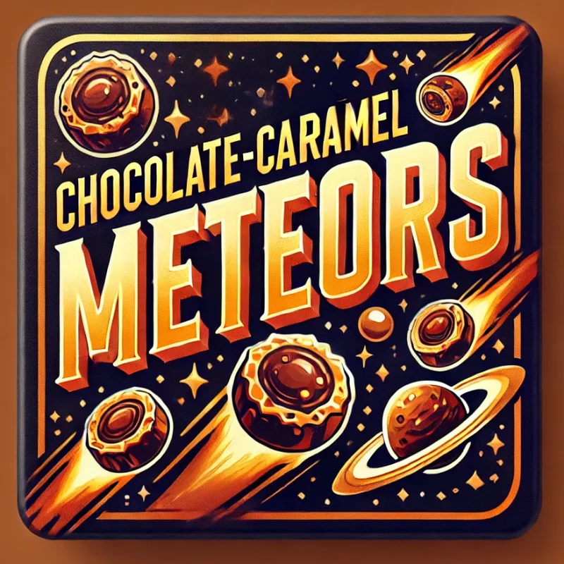 Chocolate-Caramel Meteors freeze-dried candy